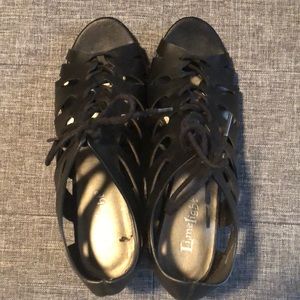 Size 8 1/2 Black Wedges